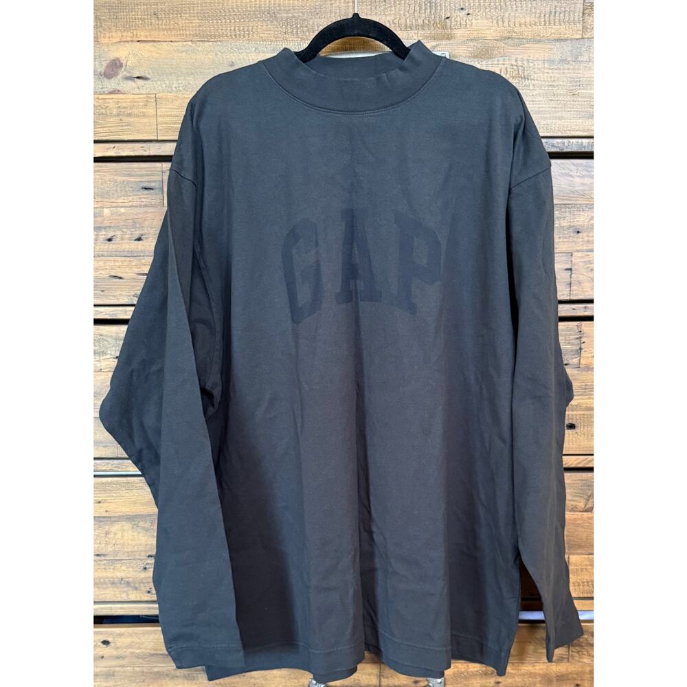 YEEZY Gap Dove Long sleeve T-Shirt 'Black' Oversize Sz Large NEW